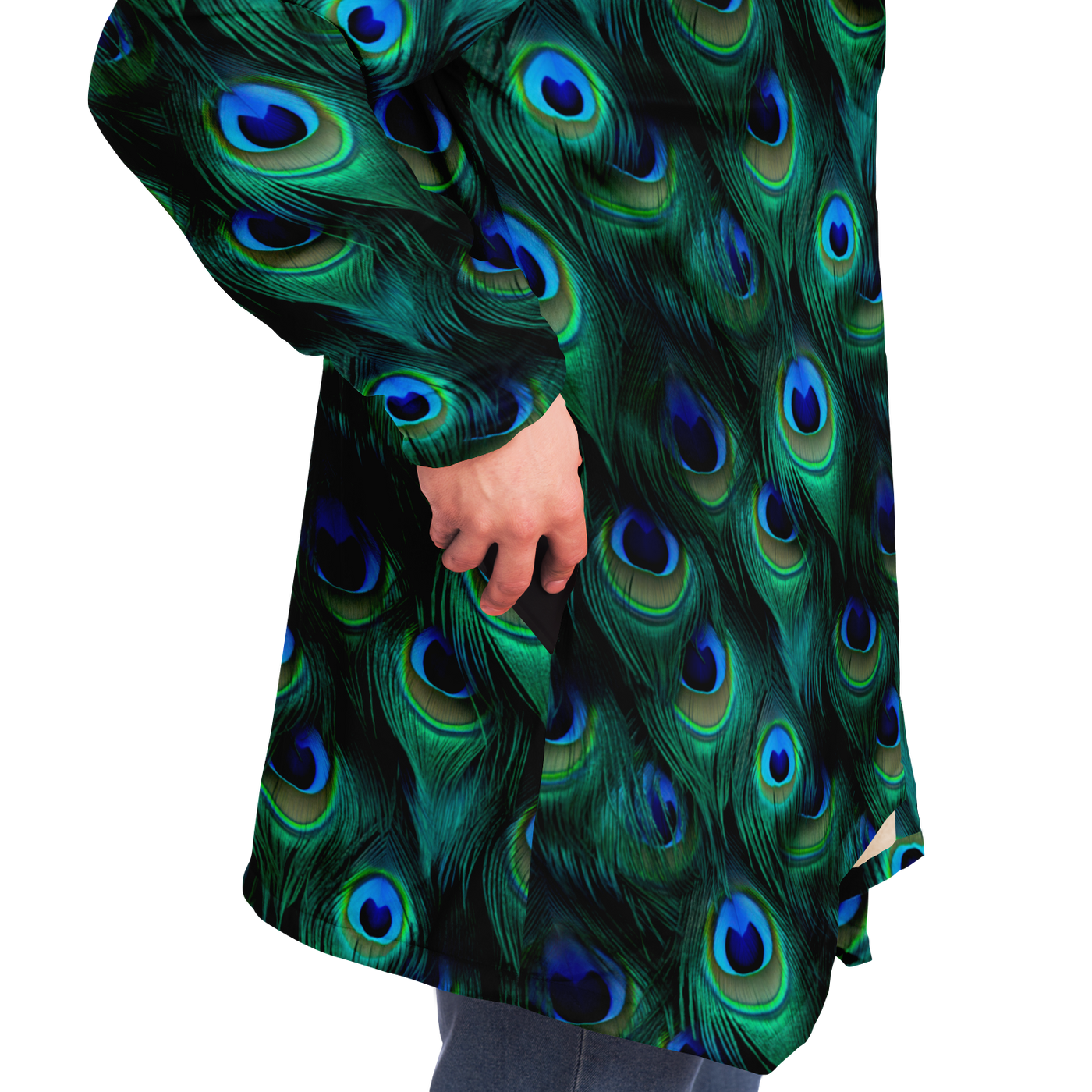 Peacock Feather Microfleece Cloak