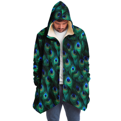 Peacock Feather Microfleece Cloak