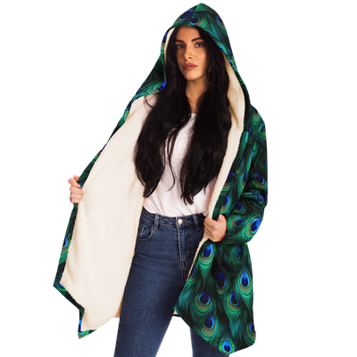 Peacock Feather Microfleece Cloak