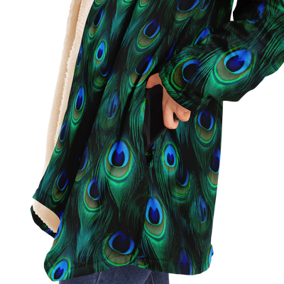 Peacock Feather Microfleece Cloak