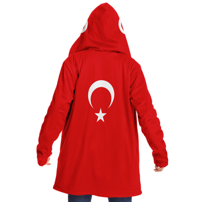 Mikrofleece-Umhang mit Türkei-Flagge