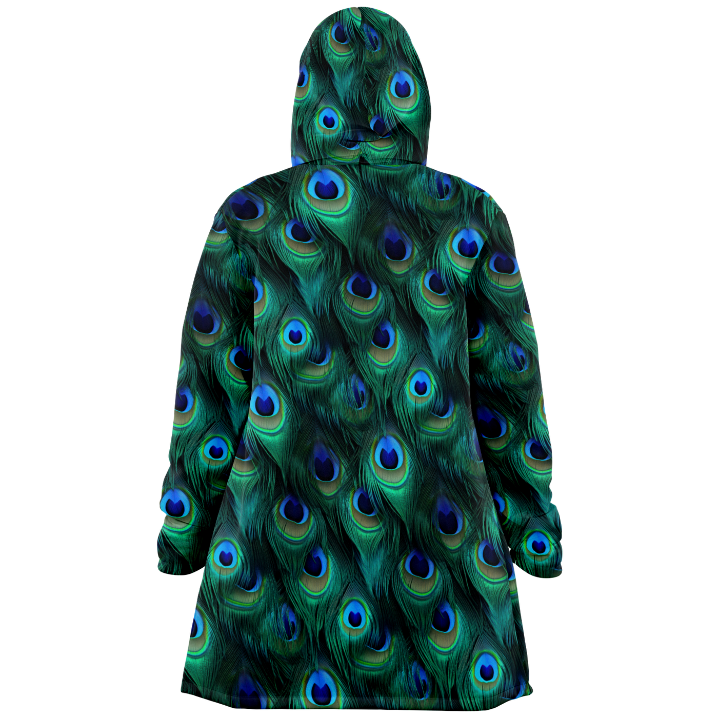 Peacock Feather Microfleece Cloak