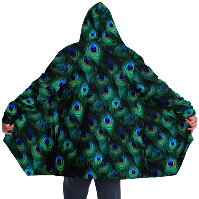 Peacock Feather Microfleece Cloak