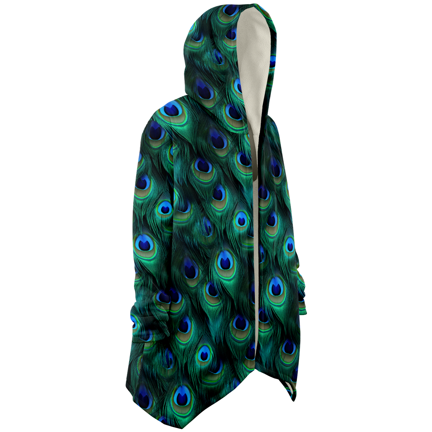 Peacock Feather Microfleece Cloak