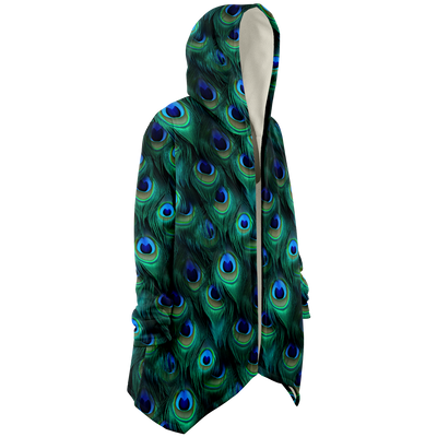 Peacock Feather Microfleece Cloak