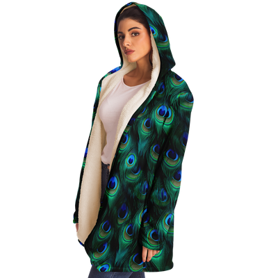 Peacock Feather Microfleece Cloak