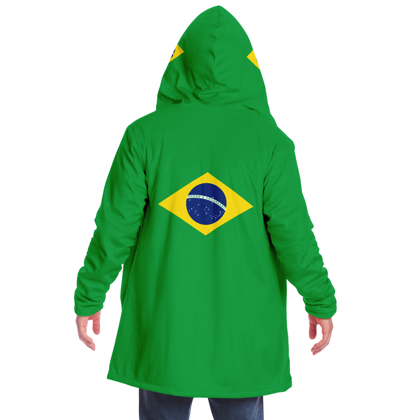 Mikrofleece-Umhang mit Brasilien-Flagge