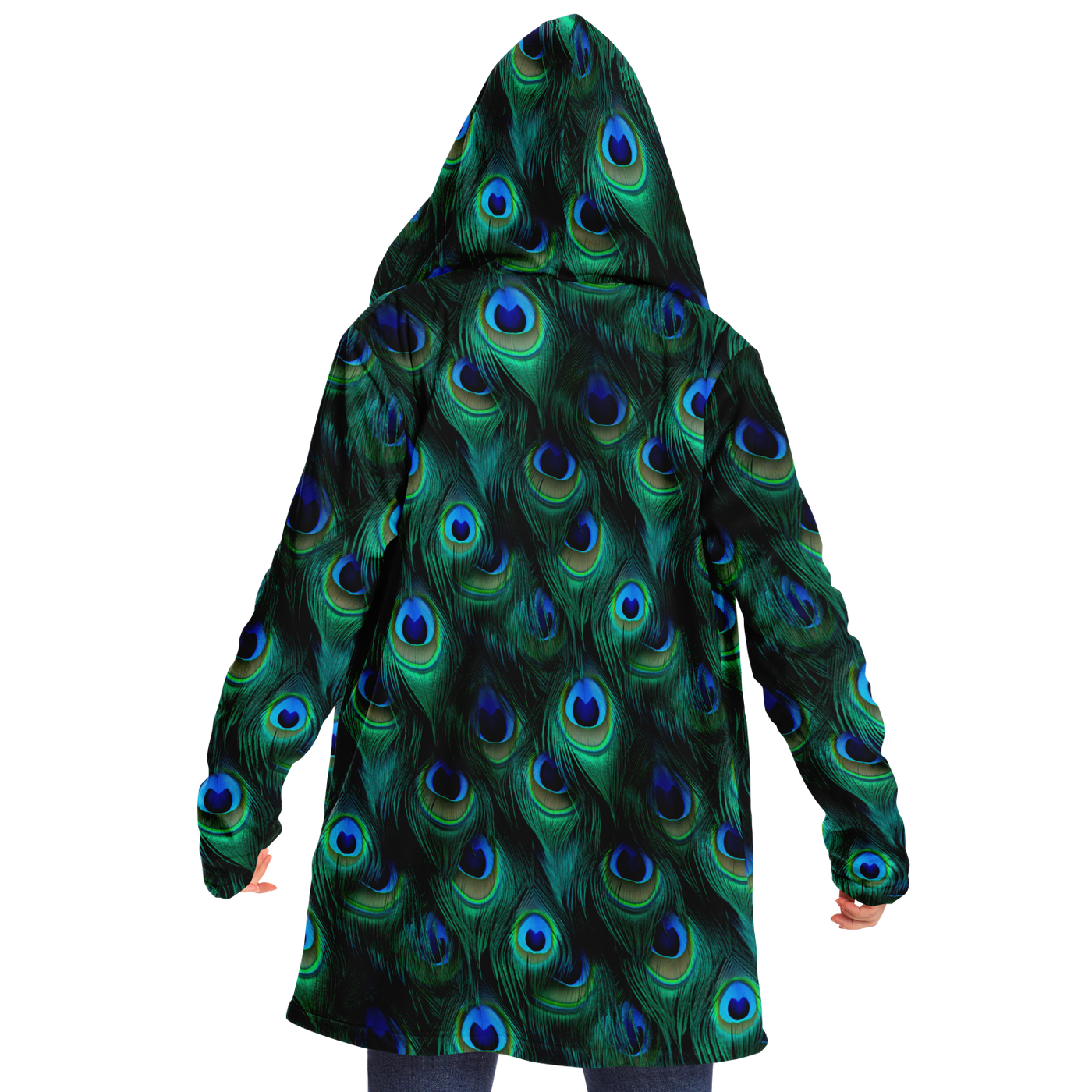 Peacock Feather Microfleece Cloak