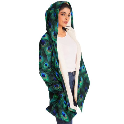 Peacock Feather Microfleece Cloak