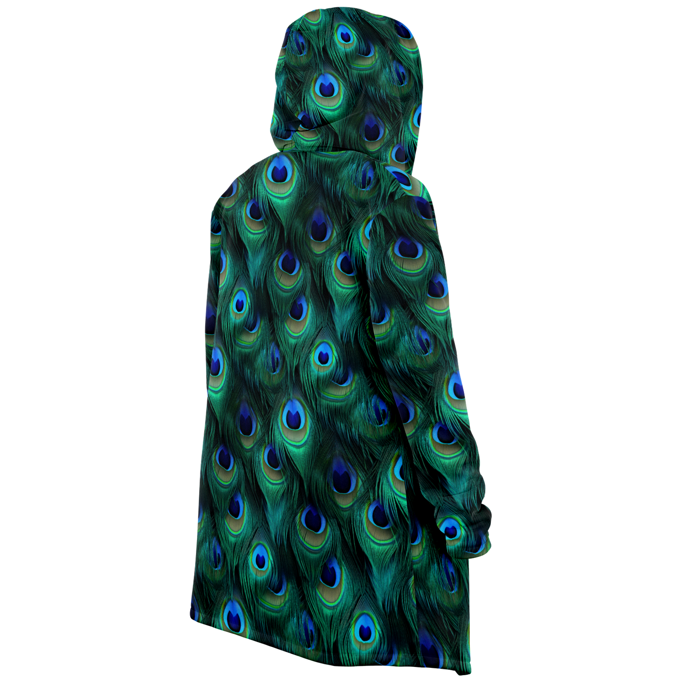 Peacock Feather Microfleece Cloak