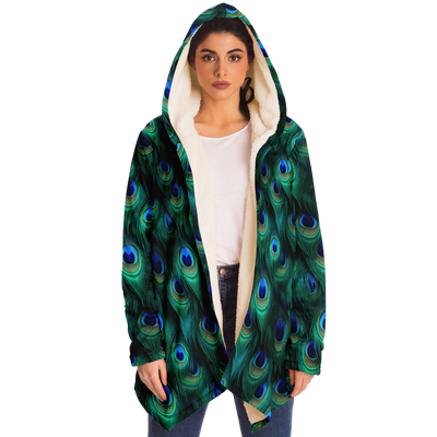 Peacock Feather Microfleece Cloak