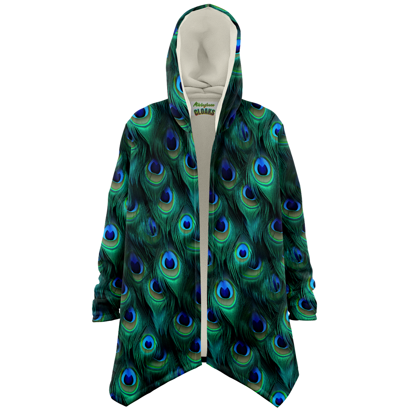 Peacock Feather Microfleece Cloak