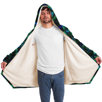 Peacock Feather Microfleece Cloak