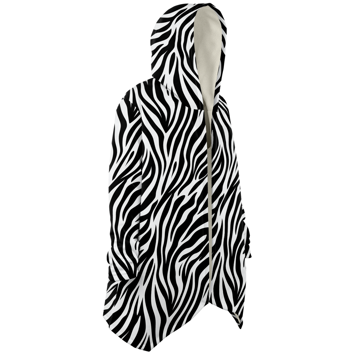 Capa de Microfibra Polar com Estampa de Pele de Zebra